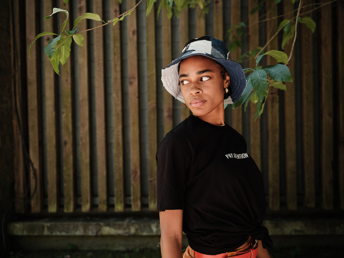 Patchwork Denim Reversible Bucket Hat